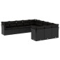 vidaXL 11-tlg. Garten-Sofagarnitur mit Kissen Schwarz Poly Rattan vidaXL 11-tlg. Garten-Sofagarnitur mit Kissen Schwarz Poly Rattan