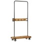 vidaXL Kleiderständer mit Rollen 90x35x190 cm Massivholz Mango Eisen vidaXL Kleiderständer mit Rollen 90x35x190 cm Massivholz Mango Eisen