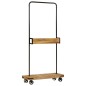 vidaXL Kleiderständer mit Rollen 90x35x190 cm Massivholz Mango Eisen vidaXL Kleiderständer mit Rollen 90x35x190 cm Massivholz Mango Eisen