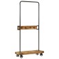 vidaXL Kleiderständer mit Rollen 90x35x190 cm Massivholz Mango Eisen vidaXL Kleiderständer mit Rollen 90x35x190 cm Massivholz Mango Eisen