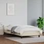 vidaXL Bettgestell mit Kopfteil Creme 100x200 cm Kunstleder vidaXL Bettgestell mit Kopfteil Creme 100x200 cm Kunstleder