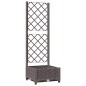 vidaXL Pflanzkübel mit Rankgitter Braun 40x40x121,5 cm PP vidaXL Pflanzkübel mit Rankgitter Braun 40x40x121,5 cm PP
