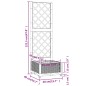 vidaXL Pflanzkübel mit Rankgitter Braun 40x40x121,5 cm PP vidaXL Pflanzkübel mit Rankgitter Braun 40x40x121,5 cm PP