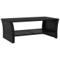 vidaXL Couchtisch Schwarz 100x50x40 cm Poly Rattan vidaXL Couchtisch Schwarz 100x50x40 cm Poly Rattan