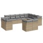 vidaXL 12-tlg. Garten-Sofagarnitur mit Kissen Beige Poly Rattan vidaXL 12-tlg. Garten-Sofagarnitur mit Kissen Beige Poly Rattan