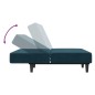 vidaXL Schlafsofa 2-Sitzer Blau Samt vidaXL Schlafsofa 2-Sitzer Blau Samt