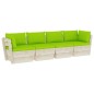 Garten-Palettensofa 4-Sitzer mit Kissen Fichtenholz Garten-Palettensofa 4-Sitzer mit Kissen Fichtenholz