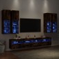 vidaXL 7-tlg. TV-Wohnwand mit LED-Leuchten Räuchereiche vidaXL 7-tlg. TV-Wohnwand mit LED-Leuchten Räuchereiche