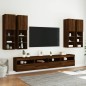 vidaXL 7-tlg. TV-Wohnwand mit LED-Leuchten Braun Eichen-Optik vidaXL 7-tlg. TV-Wohnwand mit LED-Leuchten Braun Eichen-Optik