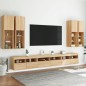 vidaXL 7-tlg. TV-Wohnwand mit LED-Leuchten Sonoma-Eiche vidaXL 7-tlg. TV-Wohnwand mit LED-Leuchten Sonoma-Eiche