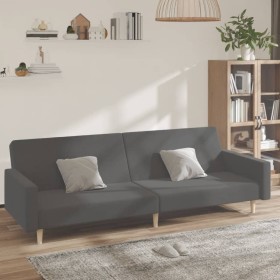 vidaXL Schlafsofa 2-Sitzer Hellgrau Stoff