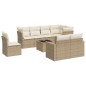 vidaXL 9-tlg. Garten-Sofagarnitur mit Kissen Beige Poly Rattan vidaXL 9-tlg. Garten-Sofagarnitur mit Kissen Beige Poly Rattan