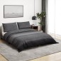 vidaXL Bettwäsche-Set Dunkelgrau 200x200 cm Baumwolle vidaXL Bettwäsche-Set Dunkelgrau 200x200 cm Baumwolle