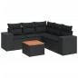 vidaXL 6-tlg. Garten-Sofagarnitur mit Kissen Schwarz Poly Rattan vidaXL 6-tlg. Garten-Sofagarnitur mit Kissen Schwarz Poly Rattan