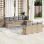vidaXL 10-tlg. Garten-Sofagarnitur mit Kissen Beige Poly Rattan vidaXL 10-tlg. Garten-Sofagarnitur mit Kissen Beige Poly Rattan