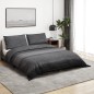 vidaXL Bettwäsche-Set Dunkelgrau 225x220 cm Baumwolle vidaXL Bettwäsche-Set Dunkelgrau 225x220 cm Baumwolle
