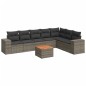 vidaXL 8-tlg. Garten-Sofagarnitur mit Kissen Grau Poly Rattan vidaXL 8-tlg. Garten-Sofagarnitur mit Kissen Grau Poly Rattan