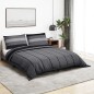 vidaXL Bettwäsche-Set Dunkelgrau 200x220 cm Baumwolle vidaXL Bettwäsche-Set Dunkelgrau 200x220 cm Baumwolle