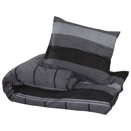 vidaXL Bettwäsche-Set Dunkelgrau 200x220 cm Baumwolle
