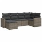 vidaXL 6-tlg. Garten-Sofagarnitur mit Kissen Grau Poly Rattan vidaXL 6-tlg. Garten-Sofagarnitur mit Kissen Grau Poly Rattan