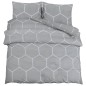 vidaXL Bettwäsche-Set Grau 140x200 cm Baumwolle vidaXL Bettwäsche-Set Grau 140x200 cm Baumwolle
