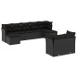 vidaXL 9-tlg. Garten-Sofagarnitur mit Kissen Schwarz Poly Rattan vidaXL 9-tlg. Garten-Sofagarnitur mit Kissen Schwarz Poly Rattan