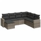 vidaXL 7-tlg. Garten-Sofagarnitur mit Kissen Grau Poly Rattan vidaXL 7-tlg. Garten-Sofagarnitur mit Kissen Grau Poly Rattan