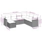 vidaXL 7-tlg. Garten-Sofagarnitur mit Kissen Grau Poly Rattan vidaXL 7-tlg. Garten-Sofagarnitur mit Kissen Grau Poly Rattan