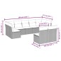 vidaXL 9-tlg. Garten-Sofagarnitur mit Kissen Grau Poly Rattan vidaXL 9-tlg. Garten-Sofagarnitur mit Kissen Grau Poly Rattan