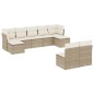 vidaXL 9-tlg. Garten-Sofagarnitur mit Kissen Beige Poly Rattan vidaXL 9-tlg. Garten-Sofagarnitur mit Kissen Beige Poly Rattan