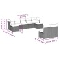 vidaXL 9-tlg. Garten-Sofagarnitur mit Kissen Beige Poly Rattan vidaXL 9-tlg. Garten-Sofagarnitur mit Kissen Beige Poly Rattan