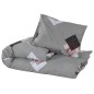 vidaXL Bettwäsche-Set Grau 140x200 cm Baumwolle vidaXL Bettwäsche-Set Grau 140x200 cm Baumwolle
