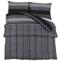 vidaXL Bettwäsche-Set Dunkelgrau 260x220 cm Baumwolle vidaXL Bettwäsche-Set Dunkelgrau 260x220 cm Baumwolle