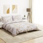 vidaXL Bettwäsche-Set Weiß und Braun 240x220 cm Baumwolle vidaXL Bettwäsche-Set Weiß und Braun 240x220 cm Baumwolle