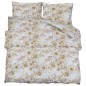 vidaXL Bettwäsche-Set Weiß und Braun 240x220 cm Baumwolle vidaXL Bettwäsche-Set Weiß und Braun 240x220 cm Baumwolle