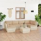 7-tlg. Garten-Sofagarnitur aus Paletten mit Kissen Fichtenholz 7-tlg. Garten-Sofagarnitur aus Paletten mit Kissen Fichtenholz