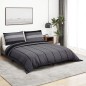 vidaXL Bettwäsche-Set Dunkelgrau 155x220 cm Baumwolle vidaXL Bettwäsche-Set Dunkelgrau 155x220 cm Baumwolle