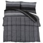 vidaXL Bettwäsche-Set Dunkelgrau 155x220 cm Baumwolle vidaXL Bettwäsche-Set Dunkelgrau 155x220 cm Baumwolle