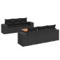 vidaXL 7-tlg. Garten-Sofagarnitur mit Kissen Schwarz Poly Rattan vidaXL 7-tlg. Garten-Sofagarnitur mit Kissen Schwarz Poly Rattan