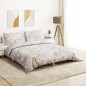 vidaXL Bettwäsche-Set Weiß und Braun 200x220 cm Baumwolle vidaXL Bettwäsche-Set Weiß und Braun 200x220 cm Baumwolle