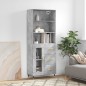 Highboard Betongrau 69,5x34x180 cm Holzwerkstoff Highboard Betongrau 69,5x34x180 cm Holzwerkstoff