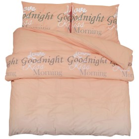 vidaXL Bettwäsche-Set Rosa 155x220 cm Baumwolle