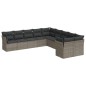 vidaXL 10-tlg. Garten-Sofagarnitur mit Kissen Grau Poly Rattan vidaXL 10-tlg. Garten-Sofagarnitur mit Kissen Grau Poly Rattan