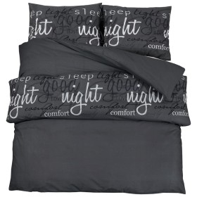 vidaXL Bettwäsche-Set Schwarz 140x200 cm Baumwolle