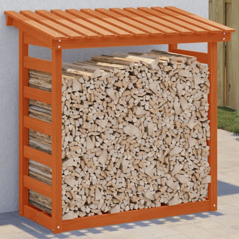 vidaXL Kaminholzregal Wachsbraun 108x64,5x110 cm Massivholz Kiefer vidaXL Kaminholzregal Wachsbraun 108x64,5x110 cm Massivholz Kiefer