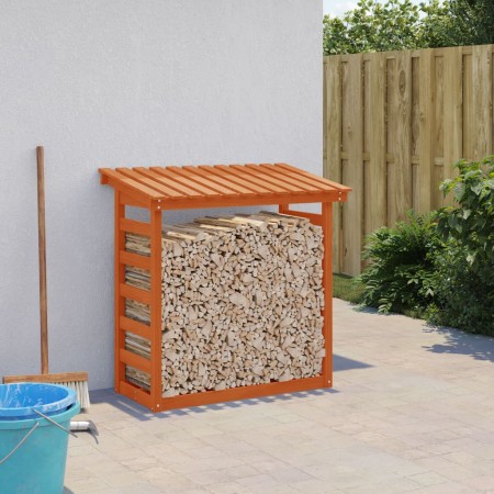 vidaXL Kaminholzregal Wachsbraun 108x64,5x110 cm Massivholz Kiefer