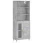 Highboard Betongrau 69,5x34x180 cm Holzwerkstoff Highboard Betongrau 69,5x34x180 cm Holzwerkstoff