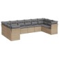 vidaXL 10-tlg. Garten-Sofagarnitur mit Kissen Beige Poly Rattan vidaXL 10-tlg. Garten-Sofagarnitur mit Kissen Beige Poly Rattan