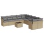 vidaXL 11-tlg. Garten-Sofagarnitur mit Kissen Beige Poly Rattan vidaXL 11-tlg. Garten-Sofagarnitur mit Kissen Beige Poly Rattan