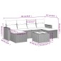 vidaXL 7-tlg. Garten-Sofagarnitur mit Kissen Schwarz Poly Rattan vidaXL 7-tlg. Garten-Sofagarnitur mit Kissen Schwarz Poly Rattan